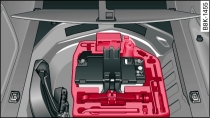 Luggage compartment: Tools and jack